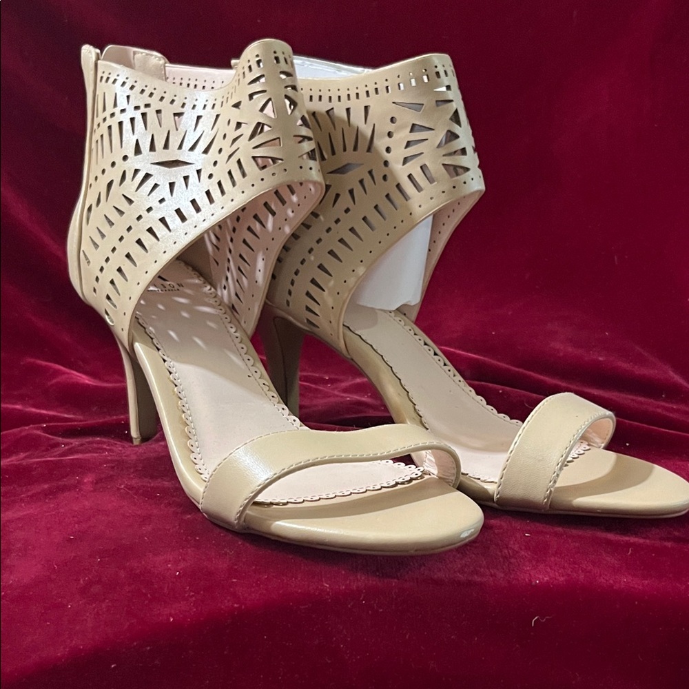 Madison Tan Cutout Heels
